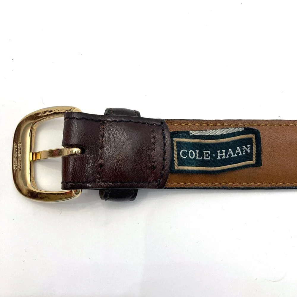 Cole Haan A1676 Brown Leather Belt Mens 40 1-1/8
